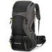 Arlmont & Co. Picnic Backpack, Service for 1 Cotton Canvas/Polyester Canvas in Black/Brown | 24.41 H x 11.8 W x 5.91 D in | Wayfair