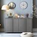 Ebern Designs Shanese 60" Wide Sideboard w/ Four Doors & Two Adjustable Shelves Wood in Gray | 32 H x 60 W x 16 D in | Wayfair