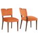 Orren Ellis Velvet Dining Chair w/ Built-In Metal Handle- Set of 2 in Orange | Wayfair 0DFD856038DA493589CEF8815C65EFD3