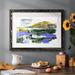 Ivy Bronx Silent Mountain VI- Rustic Framed Framed Print w Matte Board Metal in Green/Indigo/White | 22 H x 32 W x 1.5 D in | Wayfair