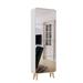 Corrigan Studio® Modern Arc Design Shoe Cabinet w/ W/ 4 Mirrors Door, Solid Wood | Wayfair 9F8D960D6CF1421BBE89223CF1EA55BA