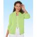 Blair Women's Bayside Cotton Zip-Front Cardigan - Green - PS - Petite