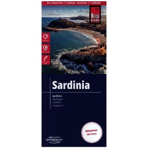 Reise Know-How Landkarte Sardinien / Sardinia (1:200.000), Karte (im Sinne von Landkarte)