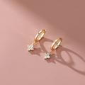Pendants d'oreilles en Zircon brillant, bijoux de luxe de Style japonais/coréen en cuivre plaqué or 18 carats, style décontracté