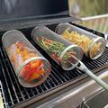 1 panier de gril forme tube de filet de barbecue : Parfait pour griller du poisson, des légumes et plus encore – Gadgets et accessoires de cuisine pour la décoration intérieure et extérieure