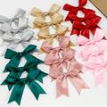 "50pcs, Satin Ribbon Bows Knot Craft Bows (3.3""x3.3"") White Small Flower Gift Tie Wedding Decoration Bow Bowknot Diy Birth Party Baking Decoration"
