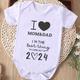 2024 New Letter Print Baby Romper, Summer Newborn Short Sleeve Bodysuit Pregnancy Gift