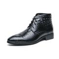 Homme Bottes Chaussures habillées Bottes de mode Grandes Tailles Entreprise Décontractées Britanique du quotidien Soirée Evénement Polyuréthane Confortable Antidérapantes Bottine / Demi Botte Lacet