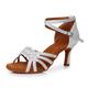 Femme Chaussures Latines Chaussures de danse Utilisation Entraînement Satin Basique Professionnel Talon Semelle intérieure plus douce Couleur Pleine Talon Cubain Noir Blanche Rouge