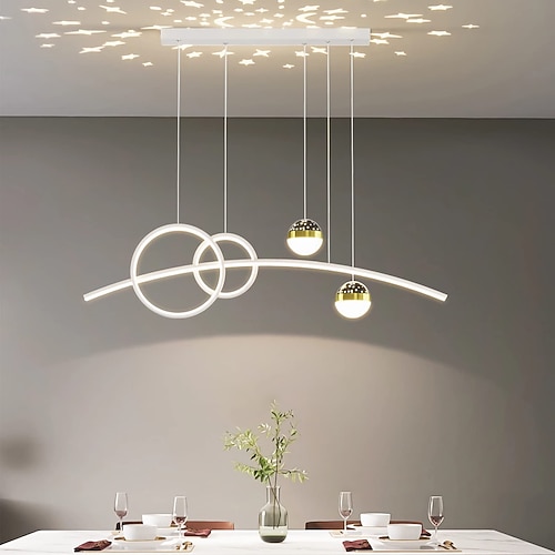 120 cm Abblendbar Pendelleuchten Aluminium Kieselgel Künsterlischer Stil Neuheit Stilvoll Lackierte Oberflächen Schwarz Künstlerisch Modern 110-240 V Image