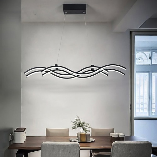 80 cm Abblendbar Pendelleuchten Aluminium Kieselgel Künsterlischer Stil Neuheit Stilvoll Lackierte Oberflächen Schwarz Künstlerisch Modern 110-240 V Image