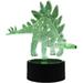 Jurassic Dinosaur 3D LED Night Light Touch 7 Color Change with Remote Control Stegosaurus Acrylic Lamp USB Table Lamp Home Art Decor Dinosaur Toy Gift