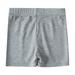 Kids Girls Dance Shorts Solid Color Breathable Bike Shorts(Color:Grey Size:2-3 Years)