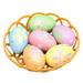 ã€�12PCS Eggs + 2PCS Basketsã€‘Easter Foam Eggs Toy For Kids Cartoon Simulation Eggs with Basket Easter Eggs Hanging Decoration Festive Scene Layout Easter DIY Crafts Easter Party Favors Supplies