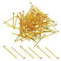 Uxcell 400Pcs 0.98x0.12 Aluminium Chandelier Connector Pins Chandelier Crystal Clips Gold