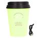 USB Humidifier 300ml Coffee Cup Low Noise Auto Off Compact Lightweight Space Saving Mini Humidifier for Car Home OfficeGreen