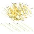 Uxcell 300Pcs 1.57x0.1 Copper Chandelier Connector Pins Chandelier Crystal Clips Gold