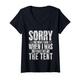 Damen Sorry For What I Said When I Was Setting Up The Tent -- T-Shirt mit V-Ausschnitt