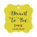 Darling Souvenir Meant to Bee Engagement Bonbonniere Hang Tag Custom Initials & Wedding Date Favor Tags -Yellow-50 Tags