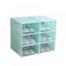 Thickened transparent shoe box Plastic shoe box Shoe storage artifact Shoe box Flip drawer type shoe box 1 pack