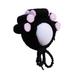 Manwang Funny Pet Headwear Adorable Funny Pet Hat Wig with Hair Rollers Elastic Knitted Lace-up Strap Anti-slip Cat Party Cosplay Headdress