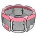 Mother s Day Sales - 45 600D Oxford Portable Pet Puppy Soft Tent Playpen Dog Cat Folding Crate Pink