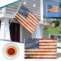GERsome American Flags on Stick American Flags for Outside US Flags/USA flag 4th of July Decorations Outdoor Fourth of July Decorations for Home Memorial Day Decor 3 X 5FT