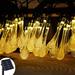 SOWAZ Outdoor Solar String Lights 25.7 Feet 40 Led Water Drop Solar Powered Lights with 8 Modes Waterproof Fairy Crystal Lights for Patio Garden Yard Tree Wedding Party Decor Warm White
