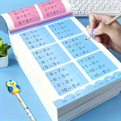 TEMU Children's Addition And Subtraction Math Learning Exercise Book, Handwritten Arithmetic Exercise Book, As Halloween, Chrismas Gift (including Chinese Characters, But Does Not Affect Normal Use)