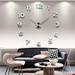 Modern 3D Frameless Large Wall Clock Mirror Wall Sticker Surface DIY Wall Clock For Room Living Room Home Office Decoration