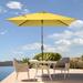 Sonerlic Patio 6.5x6.5 FT Market Umbrellas and Shade Table Umbrella for Patio and Outdoor With Tilt Button for Deck Garden and Pool Yellow