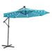 mteryoing Solar Patio Umbrella Patio Umbrella With Air Vent 32 LED Lights 10ft LED Hanging Patio Umbrella For Garden Backyard Lawn