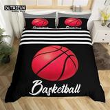 Kids Baseball Bedding Set Ball Sports Duvet Cover Set Single for Boys Teens Polyester Baseball Bat Gloves Comforter Cover