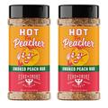 Fire & Smoke Society MGF3 Hot for Peacher Smoked Peach Seasoning for Smoking and Grilling Meat Pork Ribs Chops Poultry Turkey Burger Chicken Wings Barbecue Dry Rubs and Spices XL 2-Pack