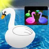 KPLFUBK Camping Lantern Solar Rechargeable Inflatable Pool Lights: LED Floating Swan Lights Camping Gear