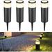 YINCHEN Low Voltage Path Lighting 5W LED Landscape Bollard Pathway Light 12V Landscape Lights Outdoor Aluminum Housing IP65 Waterproof 50 000 Hours Lifespan 3000K Warm White Pack of 4