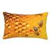 EasygdpBees On Hive Honeycomb Polyester Fiber Double-Sided Pillowcase Super Soft Comfortable And Luxurious Pillowcase Not Easy To Break Or Deform- 14 X20