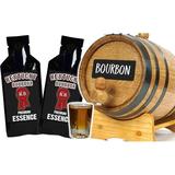 Kentucky Bourbon Whiskey Making Bootleg Kit W/Chalkboard & Book- Co. â€“ Make & Age Spirits In An Oak Cask Keg- Best Fatherâ€™S Day Gift Ever (2L)