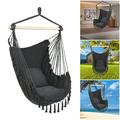 Mother s Day - Hanging Chair Swing Hammock Hanging Rope Chair Hanging Bubble Chair Porch Swing Seat Swing Chair Camping Portable for Patio Deck Yard Indoor Bedroom Garden with 2 Pillows Max 198lb