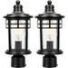 YINCHEN Outdoor Post Lights Lamp Posts Outdoor Lighting Waterproof Aluminum Post Lights Outdoor Light Fixtures with Glass Light Posts for Outside Patio Yard (2 Pack Black)