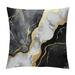 Creowell Black Gold Pillow Covers Couch Pillows for Living Room Marble Abstract Sofa Pillows Decorative Pillows for Couch Bed Living Room Sofa Outdoor Car Pillow Covers