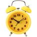 Alarm Clock for Girls 4.9 No Ticking Movement and Big Stereoscopic Digital Travel Alarm Clock Super Loud and Cute Kids Alarm Clock Operated Battery (Yellow)