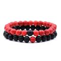 JilgTeok Bracelets for Women Clearance 2Pcs Men Women 8mm Chakra Beads Elastic Natural Stone Agate Bracelet Mothers Day Gifts