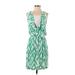 Tart Casual Dress - Mini Plunge Sleeveless: Green Dresses - Women's Size X-Small