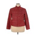 Coldwater Creek Jacket: Red Tweed Jackets & Outerwear - Women's Size X-Large
