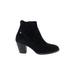 Paul Green Ankle Boots: Black Solid Shoes - Women's Size 4 1/2 - Almond Toe