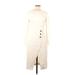 Pinko Casual Dress - Midi Crew Neck Long sleeves: Ivory Print Dresses - Women's Size 6