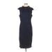Alexia Admor Casual Dress - Sheath: Blue Solid Dresses - Women's Size Large