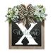 Ttybhh Decorative Plaque Wreath Promotion New Last Name Year Round Front Door Wreath Front Door 26 Letter Farmhouse Wreath with Wreath Bow Spring Wreaths Clearance! X