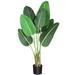Artificial Plants Indoor Birds of Paradise Tree 4ft Artificial Faux Banana Leaf with Pot Large Artificial Plants with Trunks Standing Artificial Plants Indoor for Living Room Home Office Decor